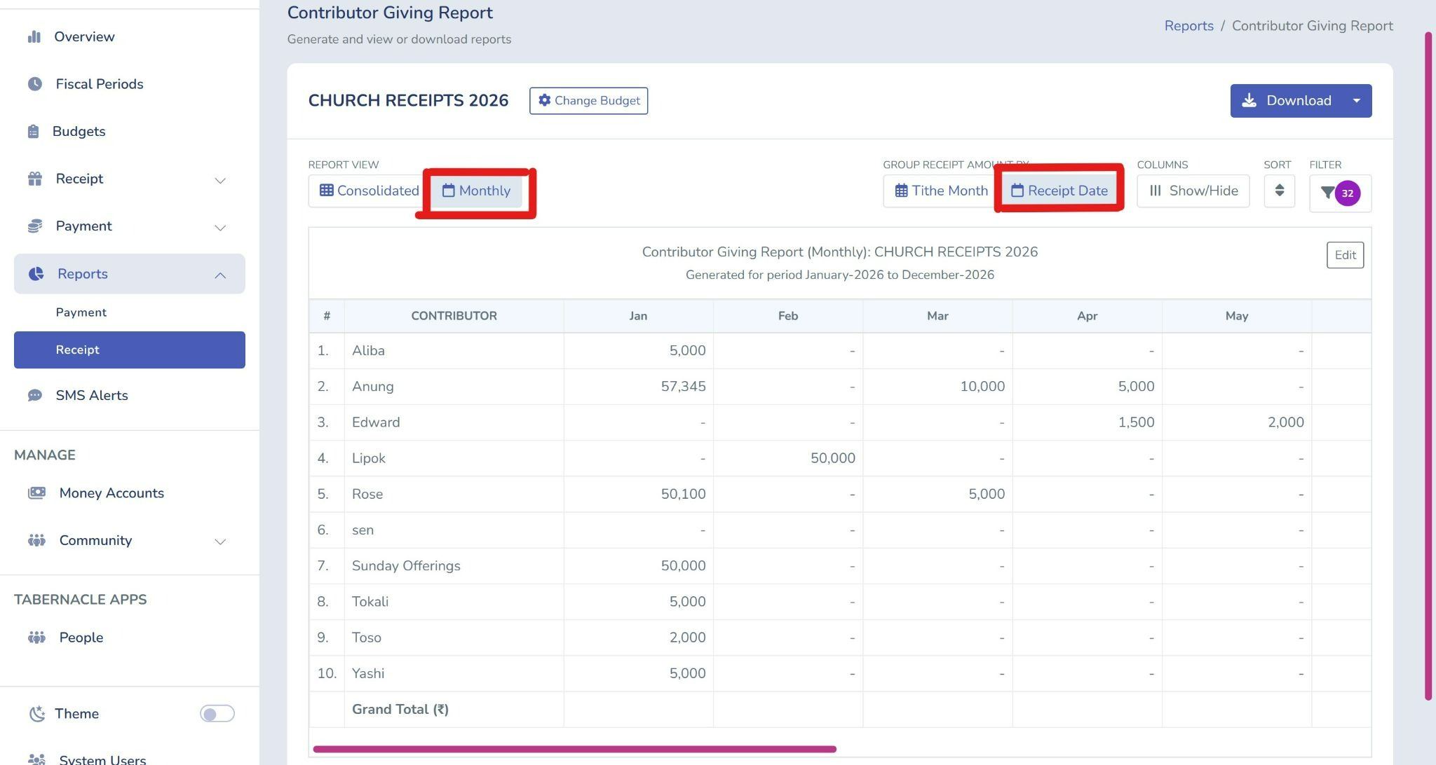 Customize Your Reports: Group Data by Receipt Date